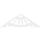 Ekena Millwork Pitch Wagon Wheel Architectural Grade PVC Gable Pediment, 36"W x 12"H x 1"P (8/12) GPP036X012X100WAG - alternate 4